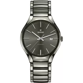 Rado True Automatic orologio unisex R27057102, quadrante grigio, cinturino in titanio grigio