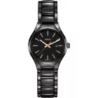 Rado True orologio da donna R27059162, quadrante nero, cinturino in ceramica nero