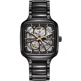 Rado True Square Automatic Open Heart orologio unisex R27086162, cinturino in titanio nero