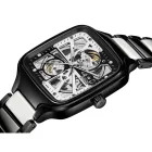 Rado True Square Automatic Open Heart Diamonds Limited Edition orologio unisex R27086752, cinturino in ceramica nero