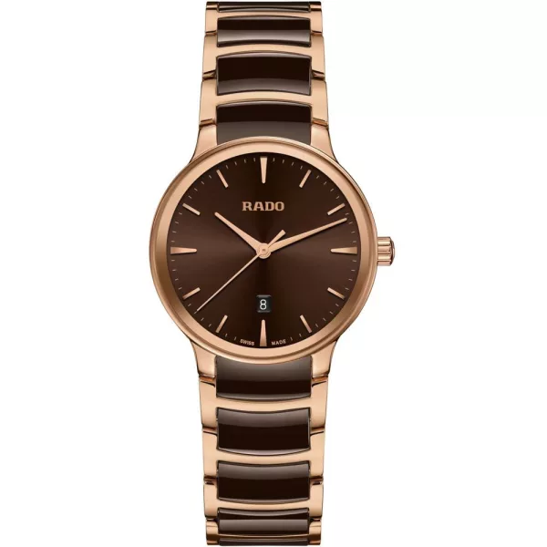 Rado Centrix orologio da donna R30024302, quadrante marrone, cinturino in acciaio inossidabile marrone