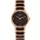 Rado Centrix Diamonds orologio da donna R30038712, quadrante marrone, cinturino in acciaio inossidabile oro rosa