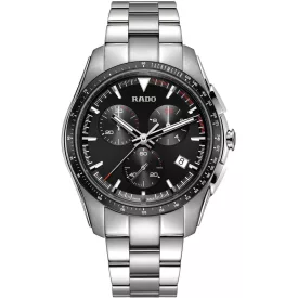 Rado HyperChrome Chronograph orologio da uomo R32259153, quadrante nero, cinturino in titanio argento