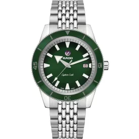 Rado Captain Cook Automatic orologio da uomo R32505313, quadrante verde, cinturino in acciaio inossidabile argento