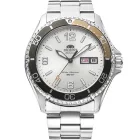 Orient Mako III orologio da uomo RA-AA0821S39B, quadrante argento, cinturino in acciaio inossidabile argento