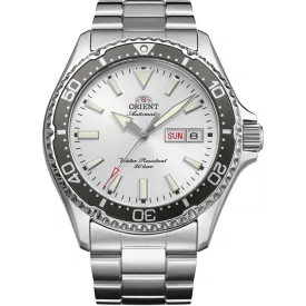 Orient Mako III Kamasu orologio da uomo RA-AA0825S39B, quadrante argento, cinturino in acciaio inossidabile argento
