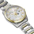 Orient Stretto Sun & Moon orologio da uomo RA-AK0312S30B, quadrante argento, cinturino in acciaio inossidabile argento
