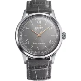 Orient Bambino Limited Edition orologio da uomo RA-BB0006N30B, quadrante grigio, cinturino in pelle grigio