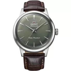 Orient Bambino 36 orologio unisex RA-BB0102E30B, quadrante verde, cinturino in pelle marrone
