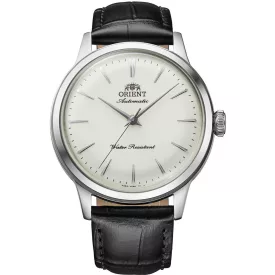 Orient Bambino 36 orologio unisex RA-BB0103S30B, quadrante argento, cinturino in pelle marrone