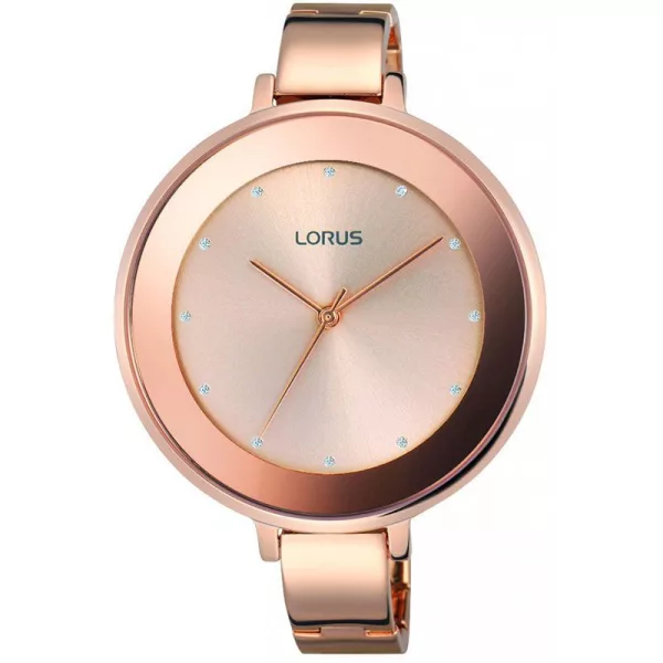 Lorus orologio da donna RG236LX-9, cinturino in acciaio inossidabile oro rosa