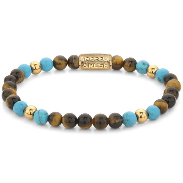 Rebel & Rose Mix Tiger Turquoise femmina braccialetto S RR-60104-G-S