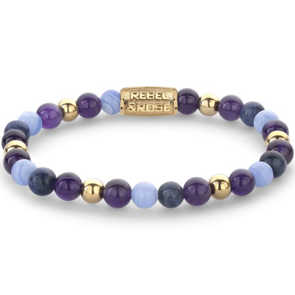 Rebel & Rose Are Violets Blue femmina braccialetto S RR-60109-G-S