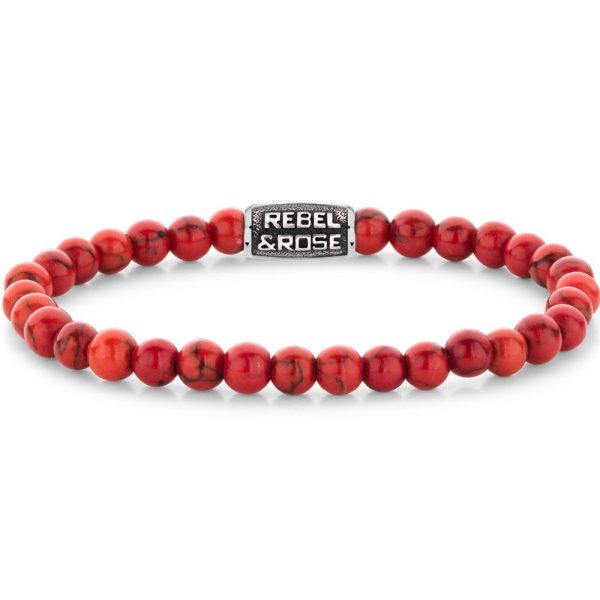 Rebel & Rose Red Delight Vintage Uomo braccialetto M RR-60118-V-M