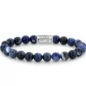 Rebel & Rose Midnight Blue Uomo braccialetto L RR-80010-S-L