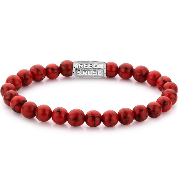 Rebel & Rose Red Delight Uomo braccialetto L RR-80015-S-L