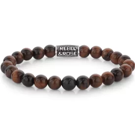   Rebel & Rose Tiger Red Vintage Uomo braccialetto M RR-80103-V-M