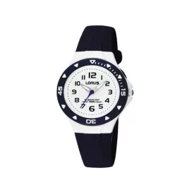 Lorus orologio per bambini RRX43CX-9, quadrante bianco, cinturino in plastica nero