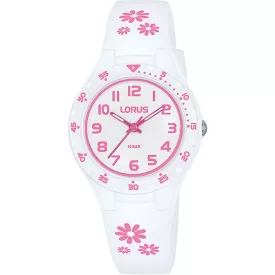 Lorus orologio per bambini RRX59GX-9, quadrante bianco, cinturino in silicone bianco