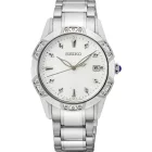 Seiko Dress Diamond orologio da donna SKK727P1, quadrante argento, cinturino in acciaio inossidabile argento