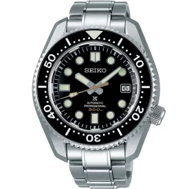 Seiko Prospex Marinemaster 1968 remake orologio da uomo SLA021J1, quadrante nero, cinturino in acciaio inossidabile argento