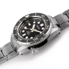 Seiko Prospex Marinemaster 1968 remake orologio da uomo SLA021J1, quadrante nero, cinturino in acciaio inossidabile argento