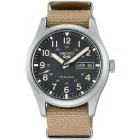 Seiko 5 Sports Field orologio da uomo SRPG35K1, quadrante nero, cinturino in tessuto marrone