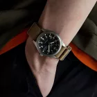 Seiko 5 Sports Field orologio da uomo SRPG35K1, quadrante nero, cinturino in tessuto marrone