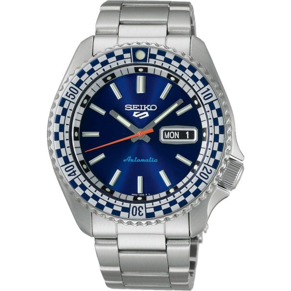 Seiko 5 Sports Checker Flag Petrol Blue Special Edition orologio da uomo SRPK65K1