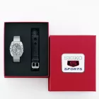 Seiko 5 Sports Heritage Design Re-Creation “Ash blue” Limited Edition orologio da uomo impostato SRPL03K1
