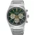 Seiko Sports Chronograph orologio da uomo SSB461P1, quadrante verde, cinturino in acciaio inossidabile argento