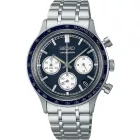 Seiko Chronograph orologio da uomo SSB477P1, quadrante blu, cinturino in acciaio inossidabile argento