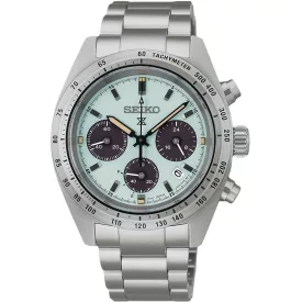 Seiko Prospex Speedtimer orologio da uomo SSC965P1, quadrante blu, cinturino in acciaio inossidabile argento