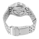 Seiko 5 Sports Field Mechanical GMT orologio da uomo SSK059K1, quadrante bianco, cinturino in acciaio inossidabile argento