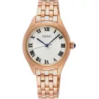 Seiko Classic orologio da donna SUR332P1, quadrante bianco, cinturino in acciaio inossidabile oro rosa
