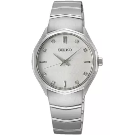 Seiko Classic Diamond orologio da donna SUR615P1, cinturino in acciaio inossidabile argento