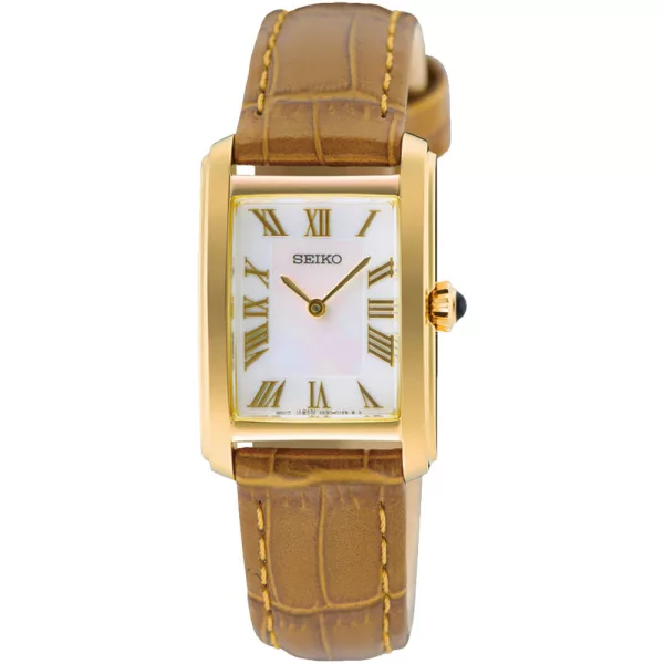 Seiko Classic orologio da donna SWR100P1, cinturino in pelle marrone