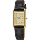 Seiko Classic orologio da donna SWR110P1, quadrante oro, cinturino in pelle marrone
