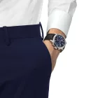 Tissot Sport Chrono L orologio da uomo T116.417.16.042.00, quadrante blu, cinturino in pelle marrone
