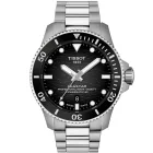 Tissot Seastar 2000 orologio da uomo T120.907.11.051.00, quadrante nero, cinturino in acciaio inossidabile argento