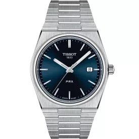 Tissot T-Classic PRX orologio da uomo T137.410.11.041.00, quadrante blu, cinturino in acciaio inossidabile argento