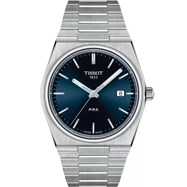 Tissot T-Classic PRX orologio da uomo T137.410.11.041.00, quadrante blu, cinturino in acciaio inossidabile argento
