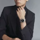 Tissot Classic Gentleman orologio da uomo T165.807.11.051.00, quadrante nero, cinturino in acciaio inossidabile argento