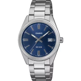 Casio Collection orologio unisex UTP-1302PD-2A1VEF, quadrante blu, cinturino in acciaio inossidabile argento