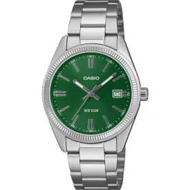 Casio Collection orologio unisex UTP-1302PD-3A1VEF, quadrante verde, cinturino in acciaio inossidabile argento