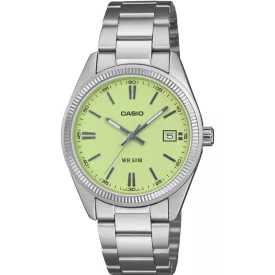 Casio Collection orologio unisex UTP-1302PD-3A2VEF, quadrante verde, cinturino in acciaio inossidabile argento