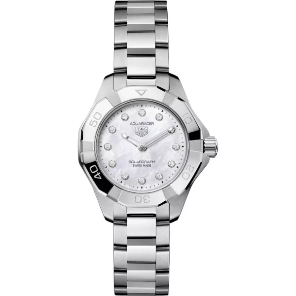 Tag Heuer Aquaracer Professional 100 Solargraph orologio da donna WBP141H.BA0049, cinturino in acciaio inossidabile argento