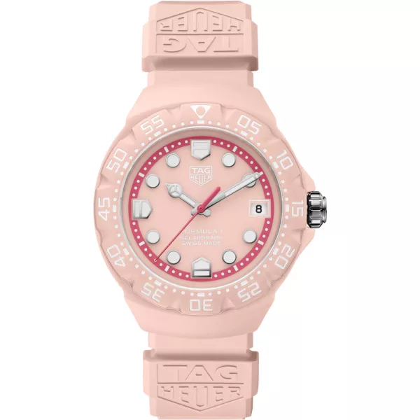 Tag Heuer Formula 1 Solargraph Limited Edition orologio unisex WBY1165.FT8115, quadrante rosa, cinturino in silicone rosa